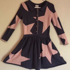 Mini Boden Purple Knit Star Dress